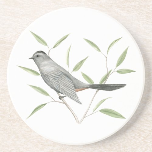 Gray Catbird Sandstone Coaster