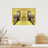 Gray Catbirds Singing Their Song Poster (Kitchen)
