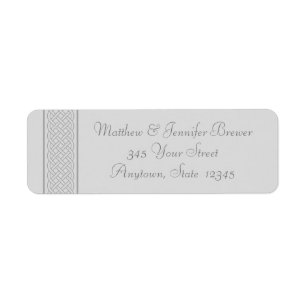 Gray Celtic Knot Thin Envelope Address Labels
