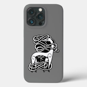 Gray Celtic/Nordic deer iPhone 13 Pro Case