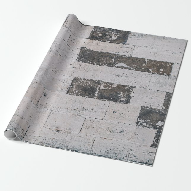 Gray cement wall wrapping paper (Unrolled)