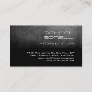 Gray Chalkboard Attorney at Law Business Card