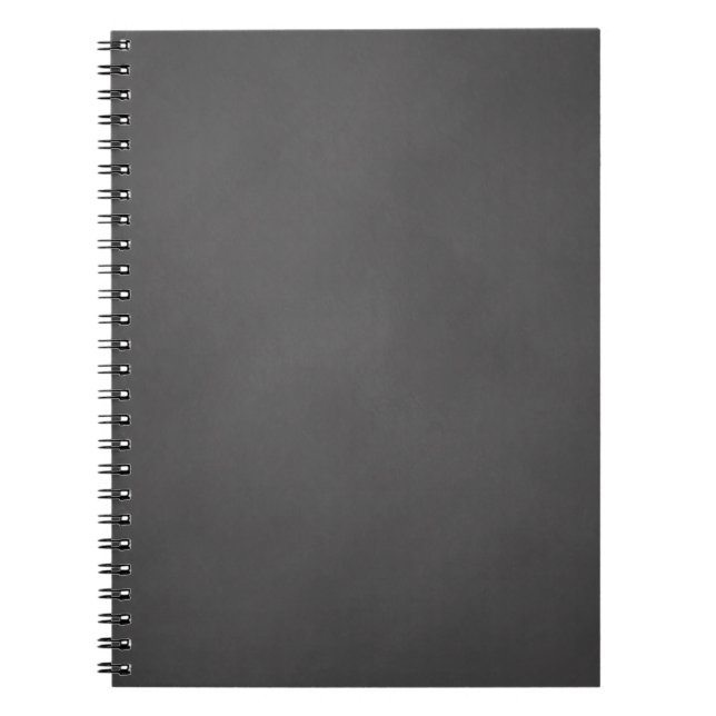 Gray Chalkboard Background Black Chalk Board Notebook (Front)
