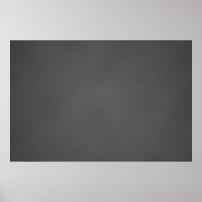 Gray Chalkboard Background Black Chalk Board Poster (Front)