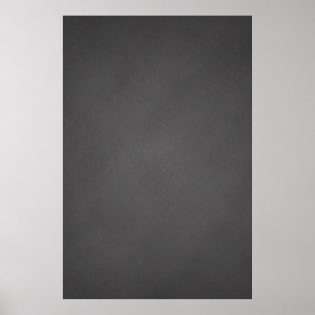 Gray Chalkboard Background Black Chalk Board Poster (Front)