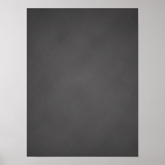 Gray Chalkboard Background Black Chalk Board Poster (Front)