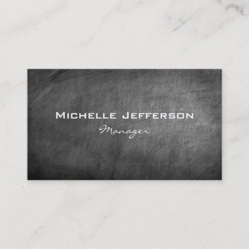 Gray Chalkboard Pattern Manager Business Card