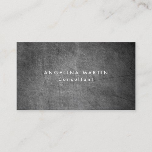 Gray Chalkboard Plain Modern Feminine Business Card