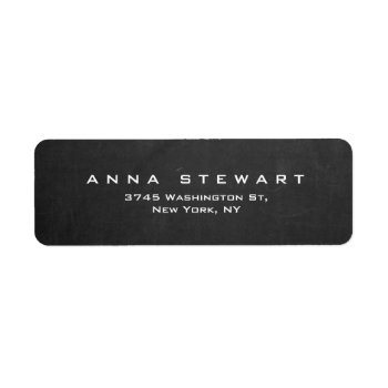 Gray Chalkboard Professional Modern Personal Label by made_in_atlantis at Zazzle