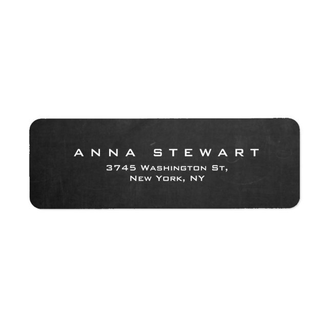 Gray Chalkboard Professional Modern Personal Label (Front)
