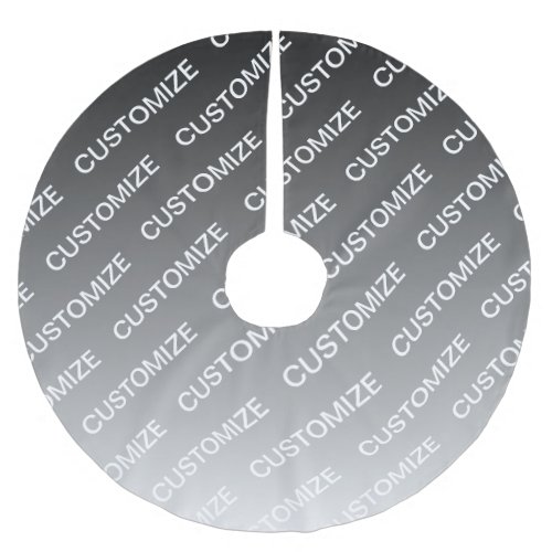 Gray (changeable color) Ombre & Text Pattern Brushed Polyester Tree Skirt