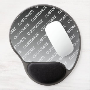 Gray (changeable color) Ombre & Text Pattern Gel Mouse Pad