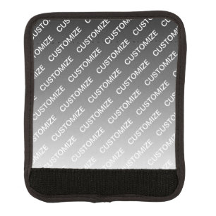 Gray (changeable color) Ombre & Text Pattern Luggage Handle Wrap