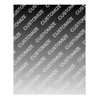 Gray (changeable color) Ombre & Text Pattern