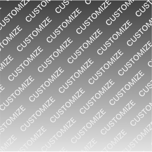 Gray (changeable color) Ombre & Text Pattern Sticker (Front)