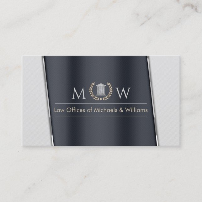 Gray/Charcoal Corporate Business Card (Front)