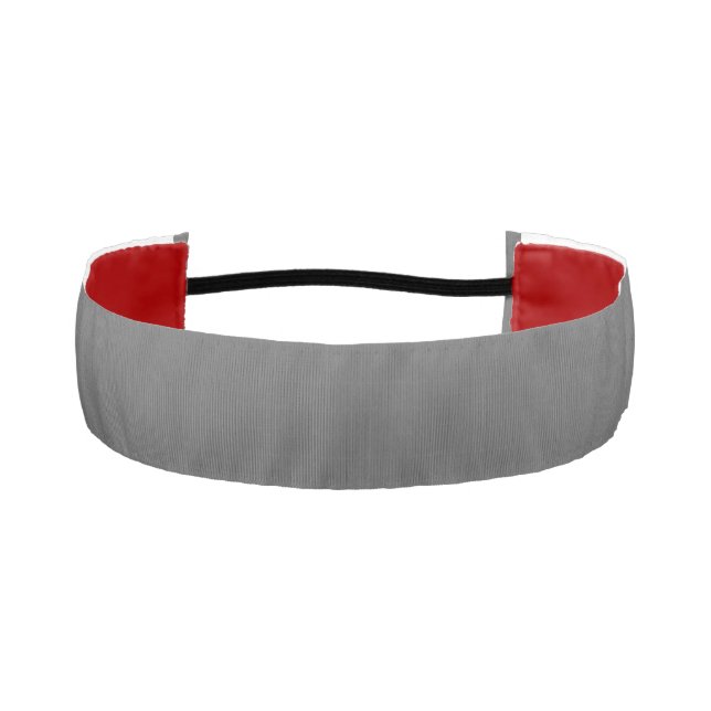 Gray, charcoal gray solid color athletic headband (Front)