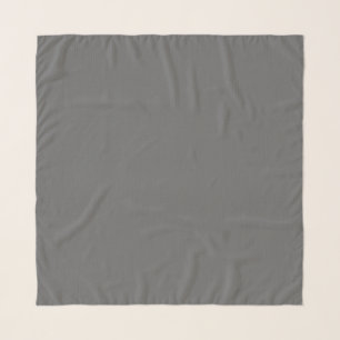 Gray, charcoal gray solid color scarf