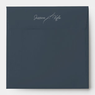 Gray Charcoal Solid Stationery Colored Envelope