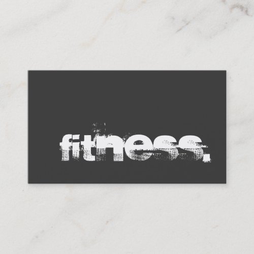 Gray Charm Personal Trainer Fitness Business Card