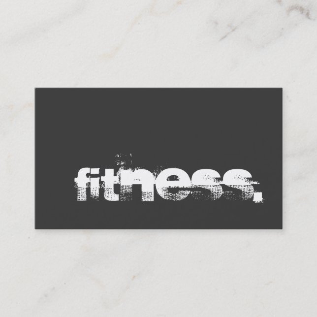Gray Charm Personal Trainer Fitness Business Card (Front)