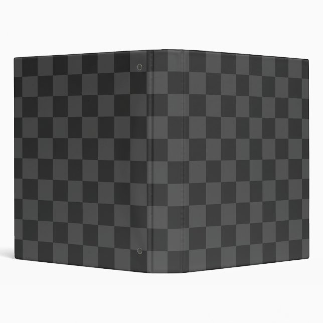 Gray Checkerboard 3 Ring Binder (Background)