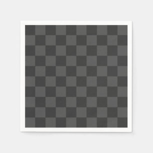 Gray Checkerboard Napkins
