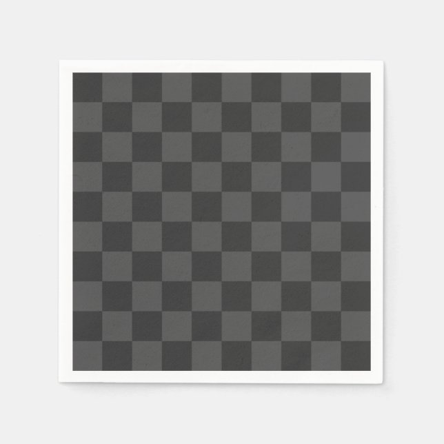 Gray Checkerboard Napkins (Front)