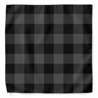 Gray Checkered Squares Vintage Style Classic Bandana