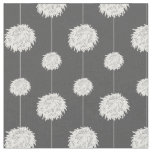 Gray Cheerleader Pom Pom Pattern Fabric