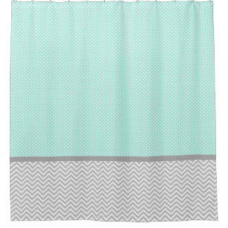 mint blue shower curtain