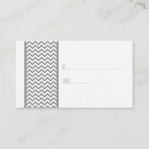 Gray Chevron Border Place Card