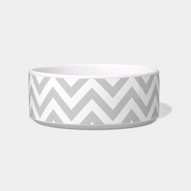 Gray Chevron Bowl (Front)