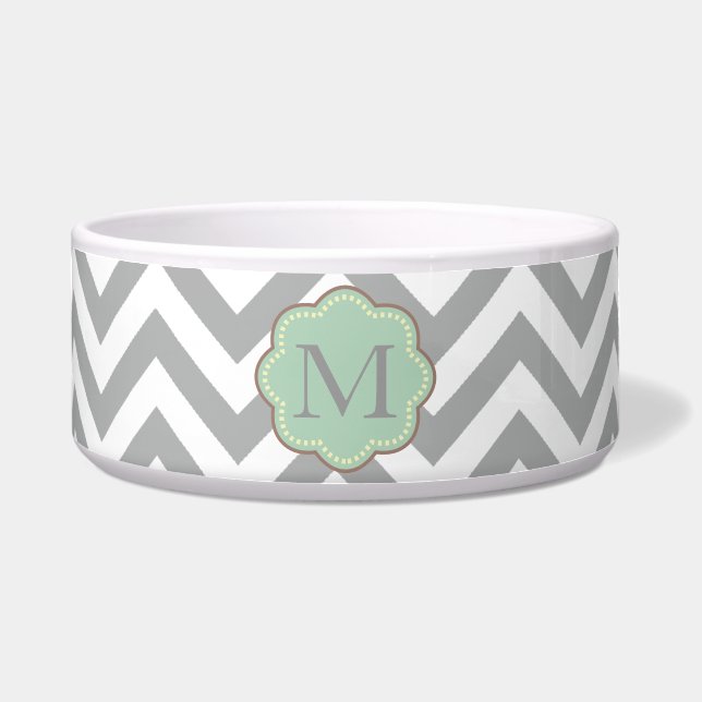 Gray Chevron Bowl (Front)