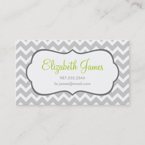 Gray Chevron Business Card Templates