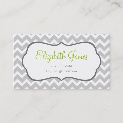 Customizable Gray Chevron Business Card Templates