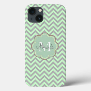 Gray Chevron iPhone 13 Case