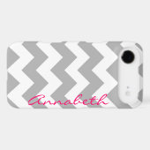 Gray Chevron iPhone 4/4s Case Mate (Back (Horizontal))