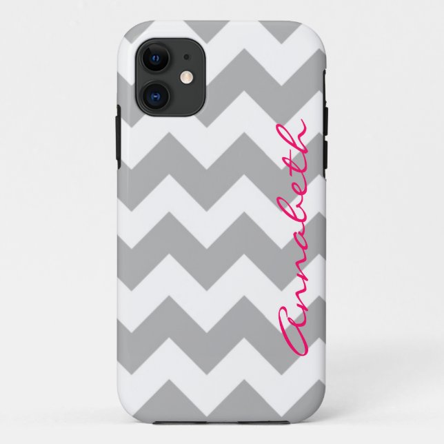 Gray Chevron iPhone 5 Case Mate (Back)