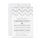 Gray Chevron Ombre Wedding Invitations