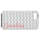Gray Chevron Personalized Custom Monogram