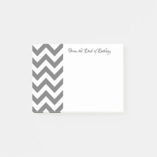 Gray Chevron Post It Notes