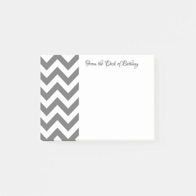 Gray Chevron Post It Notes (Front)