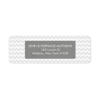 Gray Chevron Stripes Label