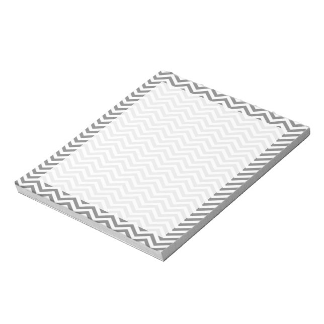 Gray Chevron Stripes Notepad (Rotated)