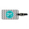 Gray Chevron with Teal Monogram