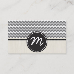 Gray Chevron Zigzag Pattern 2 Business Card