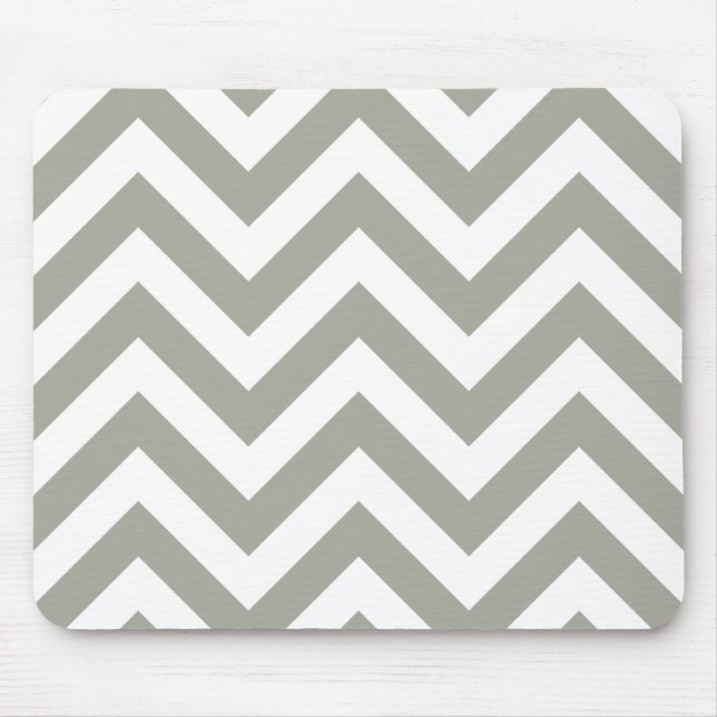 Gray  Chevrons Zig Zag Pattern Mouse Pad (Front)