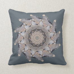 Gray Chickadee Pattern Pillow