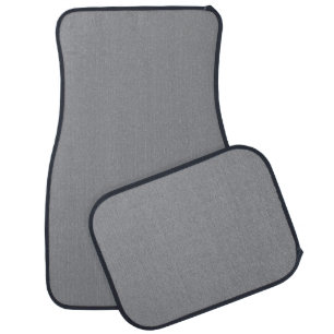 Gray Chiseled Stone Solid Color Print, Neutral Car Floor Mat